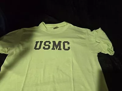 Vintage U.S. Marine Corps USMC PT NEON L Shirt • $22