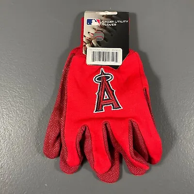Los Angeles Angels MLB Baseball Sports Utility Gloves Team Logo Black And Red • $4.83