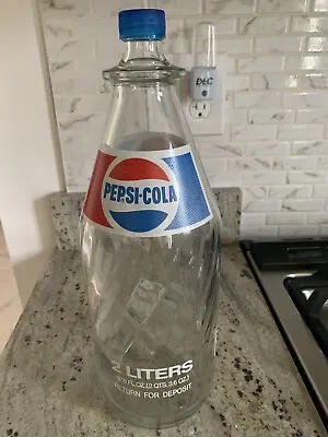 Vintage Pepsi-Cola 2 Liter Glass Returnable Bottle Very Nice Condition - No Cap • $15.99