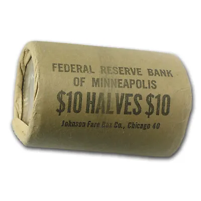 90% Silver Franklin Halves $10 20-Coin Roll BU (Bank Wrapped) • $406.41