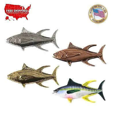 Pewter Yellowfin Tuna Fish Lapel Pin Or Refrigerator Magnet Made In The USA S011 • $17.99