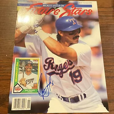 Juan Gonzalez Signed Autograph Beckett Future Stars Magazine Cover Only Gtp Tx • $51.26