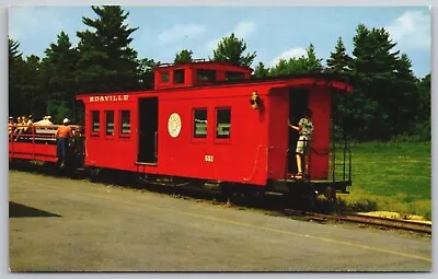 Vintage Postcard - Edaville Railroad Caboose - South Carver Massachusetts - MA • $3.50