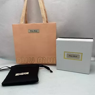 Miu Miu Empty Jewelry Gift Box Includes Dust Bag 4”x4”x 1.6'' • $49.99