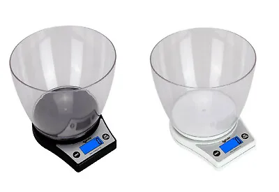 Electronic Digital Kitchen Weighing Scales With Bowl And LED Lcd Display 5000g • £12.94
