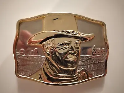 Rare John Wayne Belt Buckle Solid Brass 1985 Olde New England Mint Endre Szabo • $29.99