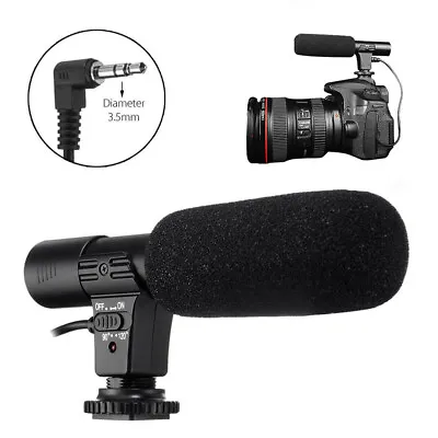 3.5mm Video Mic Microphone For Canon Nikon DSLR Camera DV Camcorder Mic Systems • $16.52