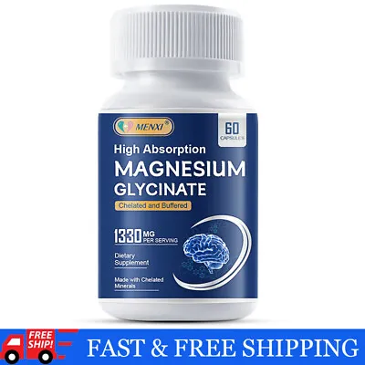 Magnesium Glycinate 1330MG High AbsorptionImproved SleepStress& Anxiety Relief • $11.66