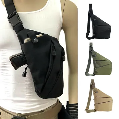 Tactical Military Gun Holster Hunting Shooting Pistol Holder Carrier Chest Bag • £17.20