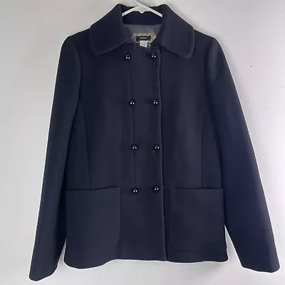 J. Crew Womens Wool Blend Blazer Sport Coat Jacket Black Size 4 Office Career • $39.99