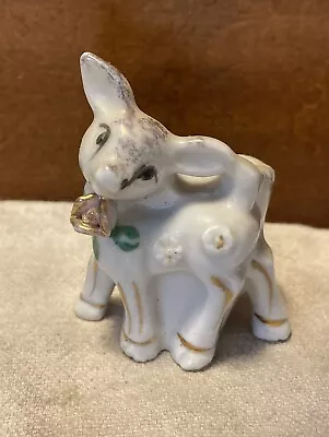 Vintage Mid Century Modern Ceramic Miniature 2.5” Deer Toothpick Holder - Japan • $12.50