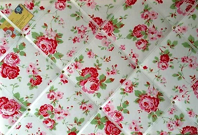 Cath Kidston Ikea Rosali Rose White Hand Crafted Fabric Notice Pin Memo Board • £52.20