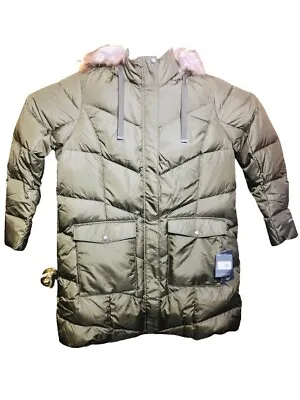 Eddie Bauer Women's Lodge Cascadian Down Parka Olive Size XXL Retail Price $249 • $129