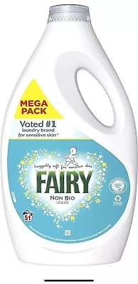 Fairy Non Bio Fabric Clothes Laundry Liquid Detergent 51 Washes 1.78L • £13.99