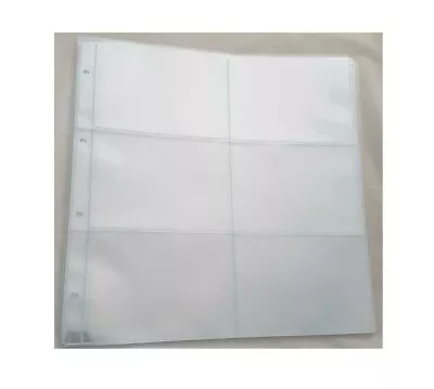 £23 • Buy Large Postcard Spare Pages For 6 Up Album Landscape Horizontal Format Bulk Packs