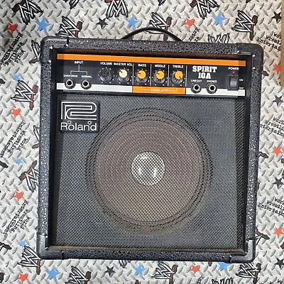 #317 - Roland Spirit 10A  Guitar Amp/ Microphone  Speaker Works  • $49.99