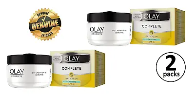 2x Olay 3 In 1 Complete Care Sensitive Daily UV Moisturiser Cream SPF15 50ml • £15.55