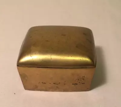 Square Shape Small Brass Trinket Box Made In Korea • $6.99