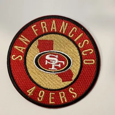 SF San Francisco 49ers NFL Vintage Embroidered Iron On Patch 3”x 3” Round • $5.99