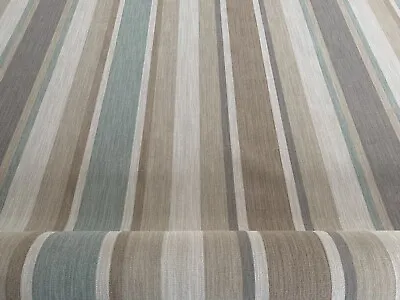 Laura Ashley Awning Stripe Biscuit Eau De Nil Fabric 1.8m Remnant  😊 • £57.48
