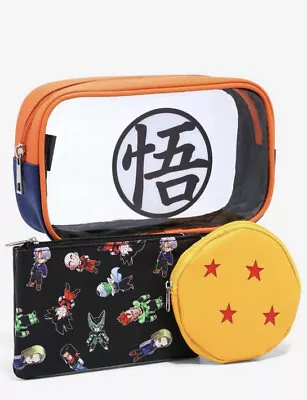 Anime Dragon Ball Z Makeup Bag Set Chibi Characters & 4 Star Dragon Ball NEW • $59.99