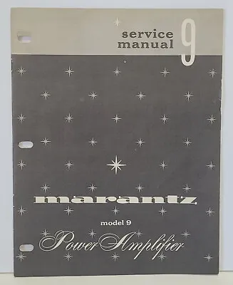 Original Marantz 9 Amplifier Service Manual CLEAN! • $49.99