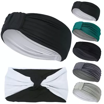 Wide Headbands Moisture Wicking Head Wraps Sports Sweat Head Bands For Men Women • $8.99