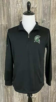 Michigan State University Spartans 1/4 Zip Pullover Medium Polyester Pockets  • $12