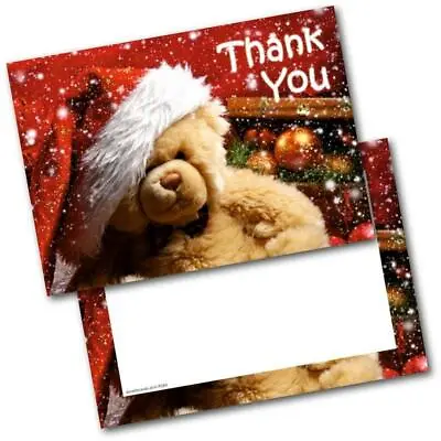 £4.99 • Buy Christmas Thank You Cards Thankyou Postcards Teddy Pack Of 20 Cards & Envelopes