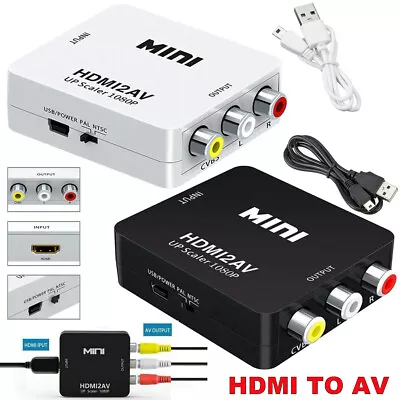 HDMI2AV Mini Converter HDMI To AV Adapter HDMI To RCA 1080P HD Video Audio • $12.98