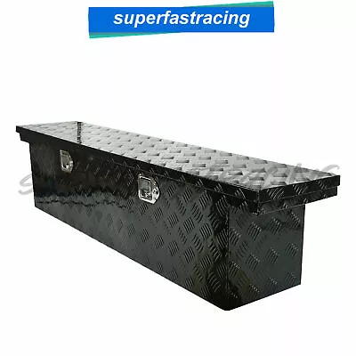 60 X12 X14  Black Aluminum Pickup Truck Bed Tool Box Trailer Storage W/ Lock Key • $199.99