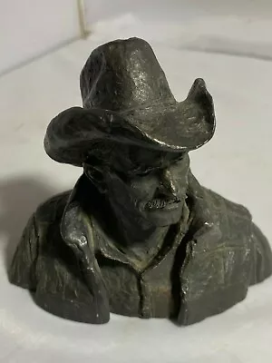 Vintage Michael Garman Cowboy Bust Statue Sculpture Signed Western Art Decor • $74