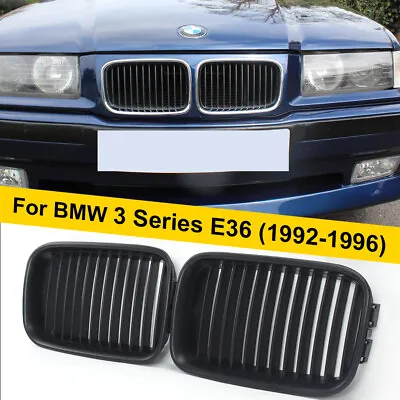 Front Kidney Grill Grille For BMW 3 Series E36 M3 Facelift 1992-1996 Matte Black • $27.88