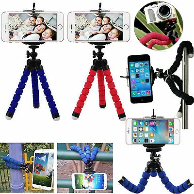 Mini Octopus Tripod For IPhone SE 15 14 13 12 8 X Flexible Stand Mount Holder UK • £7.98