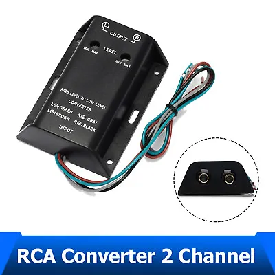 £14.97 • Buy Car Stereo Audio RCA Converter Speaker High To Low Level Line Output Wiring New