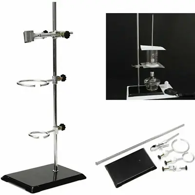 50cm Laboratory Stand Chemistry Lab Flask Support Ring Base W/ Lab Clamp Clip   • $20