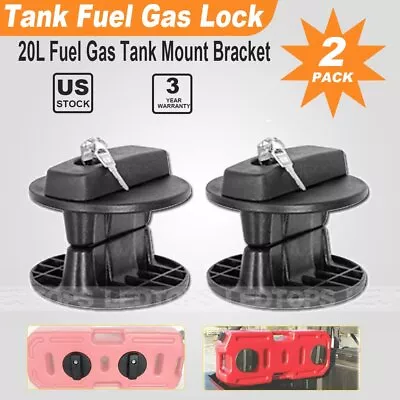 2pcs Lock Mounting Bracket For 8Gallon 30L Fuel Can Gas Tank Backup Storage Jeep • $56.99