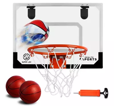 Indoor Mini Basketball Hoop Set For Kids 17  X 12.5  Door Basketball Hoops For R • $59.90