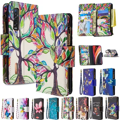 $18.89 • Buy For OPPO A16 A17 A52 A72 A54 A57 Magnetic Flip Leather Wallet Zipper Case Cover