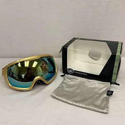 VonZipper Feenom Snow Sport Goggle Glam Gold Frame W/ Gold Chrome Lens • $87