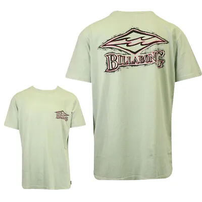 Billabong Men's T-Shirt Pastel Green Graphic Print S/S (S15) • $14.38