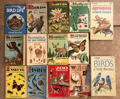 $59.99 • Buy Vintage Lot Of 14 Golden Nature Guide Books ~ 7 From 1950s - 4/1960s - 3/1970s
