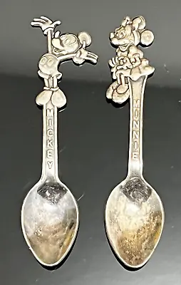 Walt Disney Prods. Mickey & Minnie Mouse Souvenir Spoons ~ Vintage! • $21.99