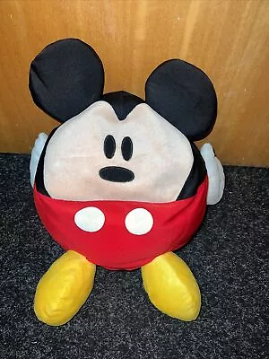 £11.99 • Buy Mickey Mouse Round Squishy Microbead Pillow Plush Stuffed Walt Disney Large Ball