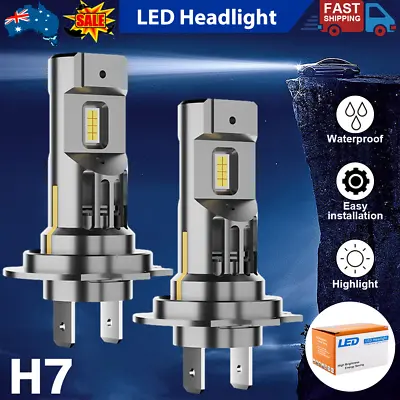 2X H7 Super Bright LED Headlight Bulbs Conversion Kit High Low Beam 6500K White • $24.99