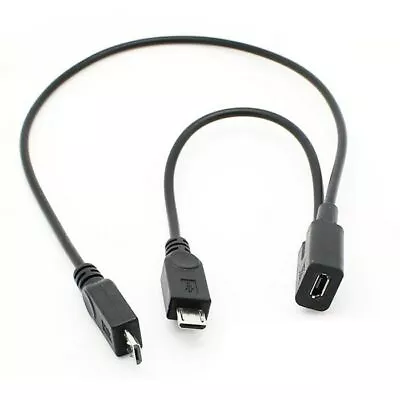 Micro USB Female To 2 Micro USB Splitter Charge Cable For I9500 N7100 I9300 9100 • $7.96