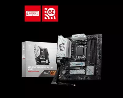 MSI B650M GAMING PLUS WIF AMD AM5 MATX Motherboard 4x DDR5 1x PCI-E X16 2x PC • $366.12