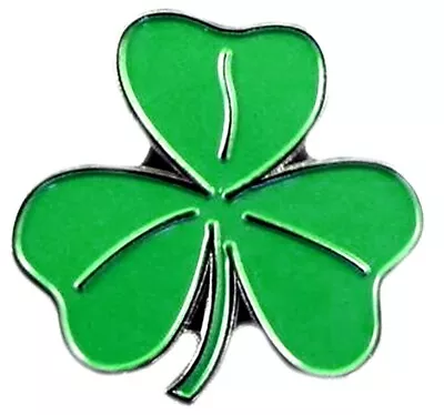 Lucky Irish Ireland Shamrock 3 Leaf Clover St Patrick Metal Enamel Pin Badge  • £2.94