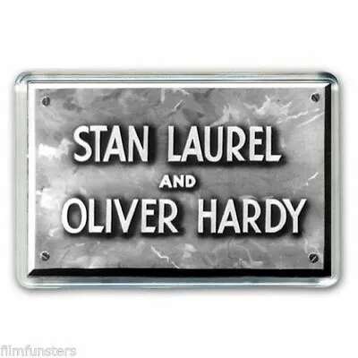 Laurel & Hardy - Stan And Ollie - FILM CLASSICS PLAQUE  As A JUMBO FRIDGE MAGNET • £2.99