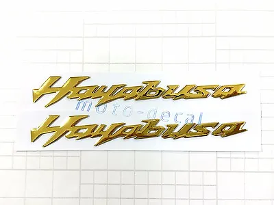 Raised 3D Chrome Gold Decal For Hayabusa GSX1300R Emblem Gas Tank Sticker Bling • $13.78